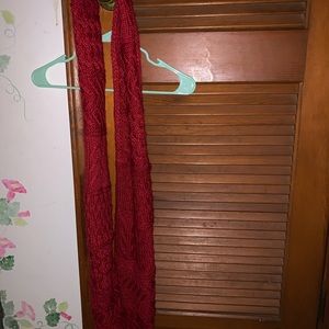 Michael Kors Infinity Scarf Red Pink Knit